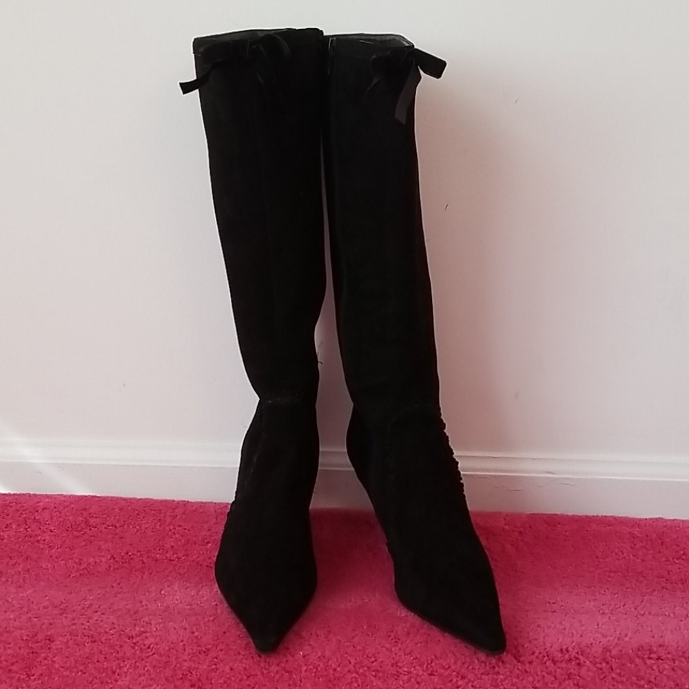 Anne Klein Knee High Suede Boots